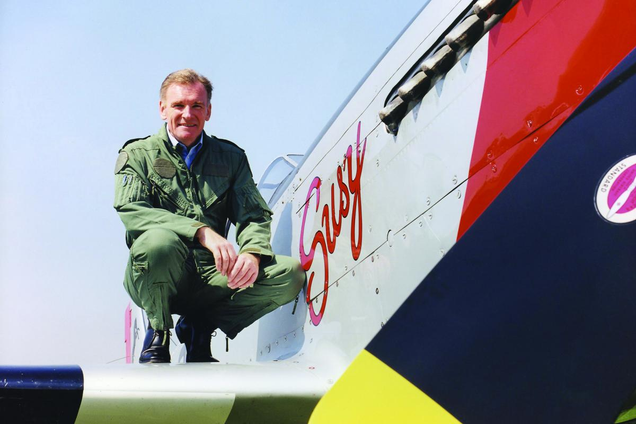 Paul Morgan on the wing of his P51 Mustang | Photo Credit: Octane Press